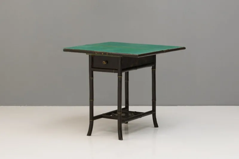 Pamono Lacquered Occasional Card Table, 1890s> Game Tables