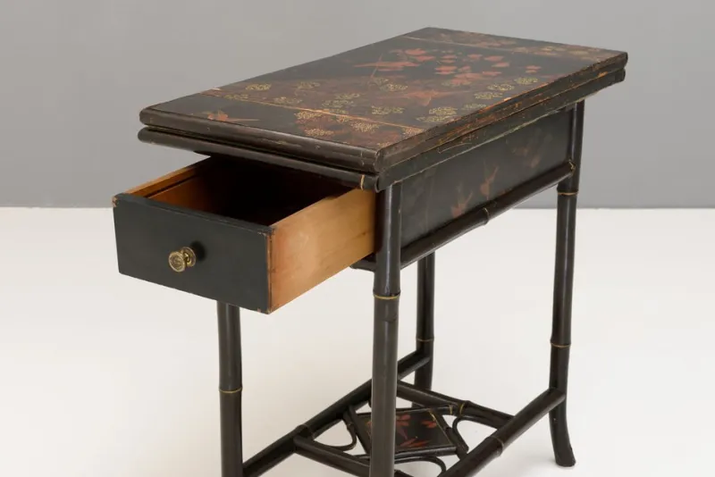 Pamono Lacquered Occasional Card Table, 1890s> Game Tables