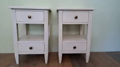 Best Pamono Lacquered Wooden Bedside Tables, Set of 2