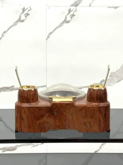 Pamono Lady Sugar Sugar Bowl in Burl, 1970s><noscript><img width=