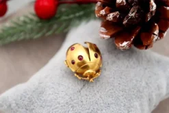 Pamono Ladybug Shaped Gold Brooch
