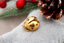 Pamono Ladybug Shaped Gold Brooch