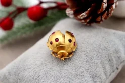 Pamono Ladybug Shaped Gold Brooch