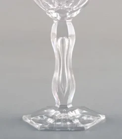 Pamono Lalaing Glasses in Mouth-Blown Crystal Glass from Val St. Lambert, Belgium, 1950s, Set of 8><noscript><img width=