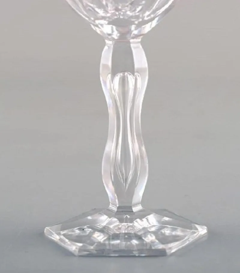 Pamono Lalaing Glasses in Mouth-Blown Crystal Glass from Val St. Lambert, Belgium, 1950s, Set of 8> Glassware