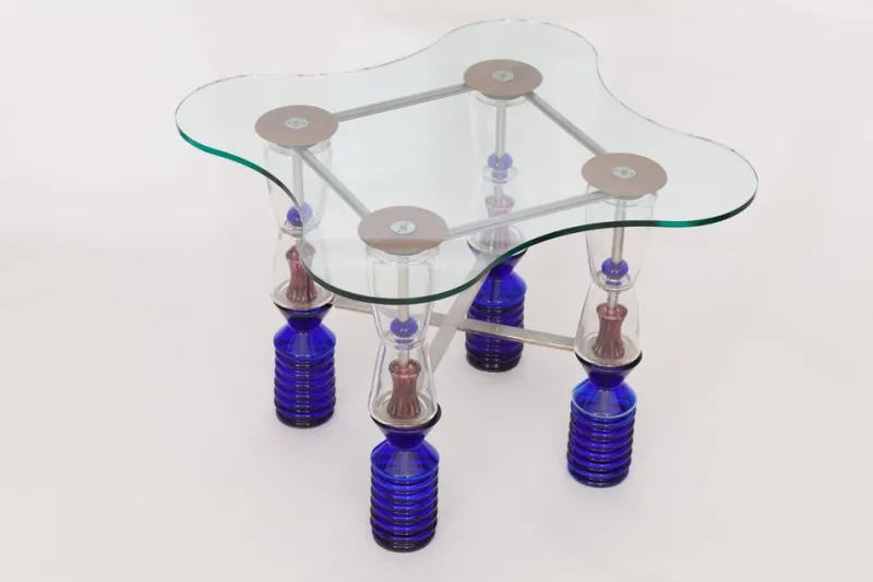 Pamono Lambert Crystal Gaming Table from Van Praet & Val Saint> Game Tables