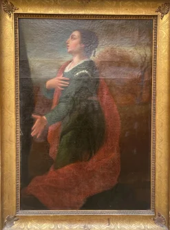 Pamono Lambertini, Female Subject, 19th Century, Oil Painting on Canvas, Framed> Painting