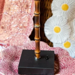 Pamono Lamp in Bamboo with Black Finish and Charger from Isander Borges><noscript><img width=