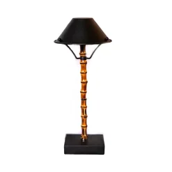 Pamono Lamp in Bamboo with Black Finish and Charger from Isander Borges><noscript><img width=