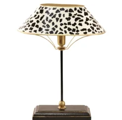 Pamono Lamp with Leopard-Print Metal Lampshade by Gand & C><noscript><img width=