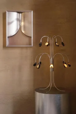 Outlet Pamono Lamp with the Shells in Metal and Aluminum by Touch with Eyes