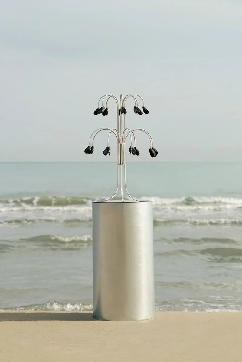 Outlet Pamono Lamp with the Shells in Metal and Aluminum by Touch with Eyes