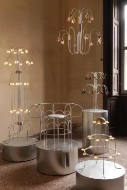 Outlet Pamono Lamp with the Shells in Metal and Aluminum by Touch with Eyes