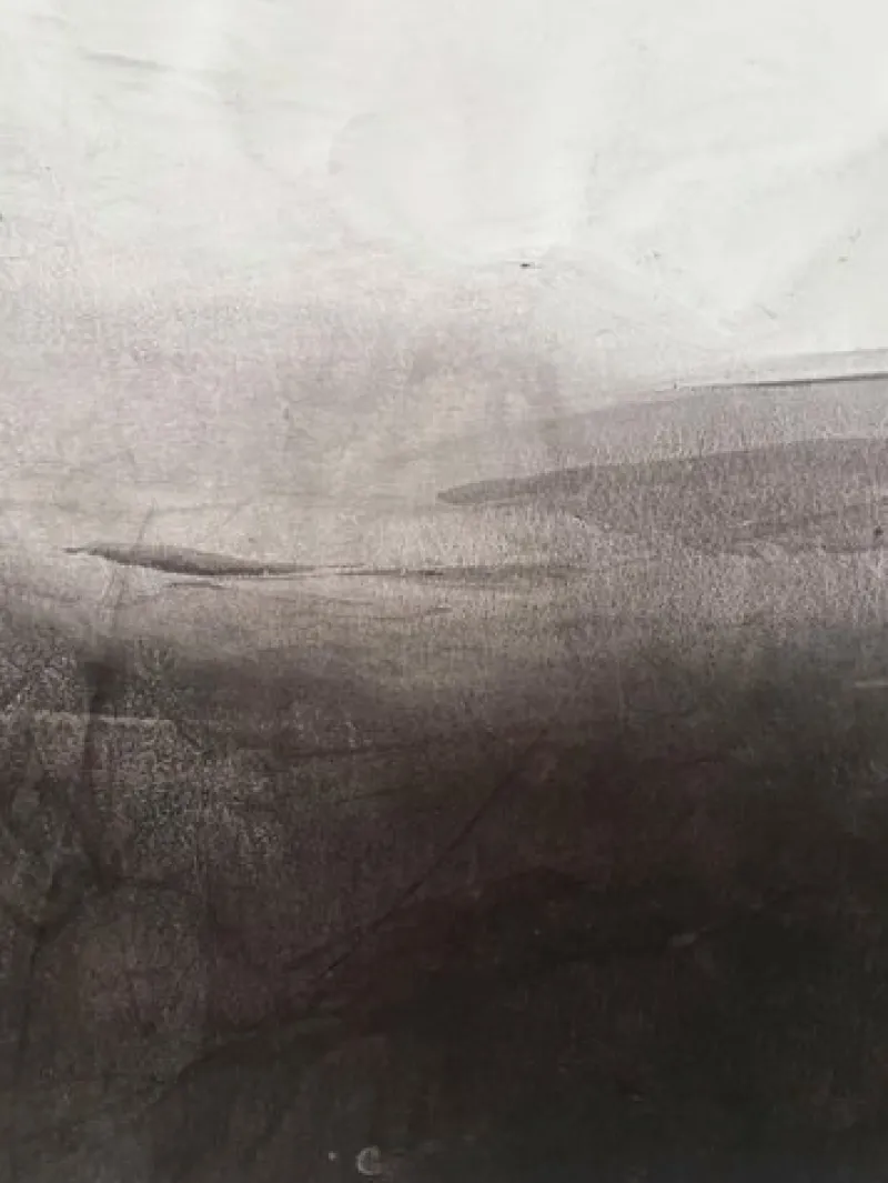 Pamono Landscape Bw Original Drawing, Contemporary Abstract Art by Marilina Marchica> Minimalist