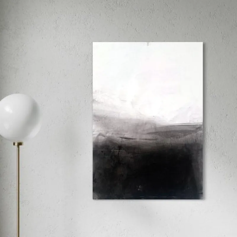 Pamono Landscape Bw Original Drawing, Contemporary Abstract Art by Marilina Marchica> Minimalist
