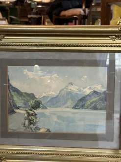 Clearance Pamono Landscape, Watercolor, Early 1900s