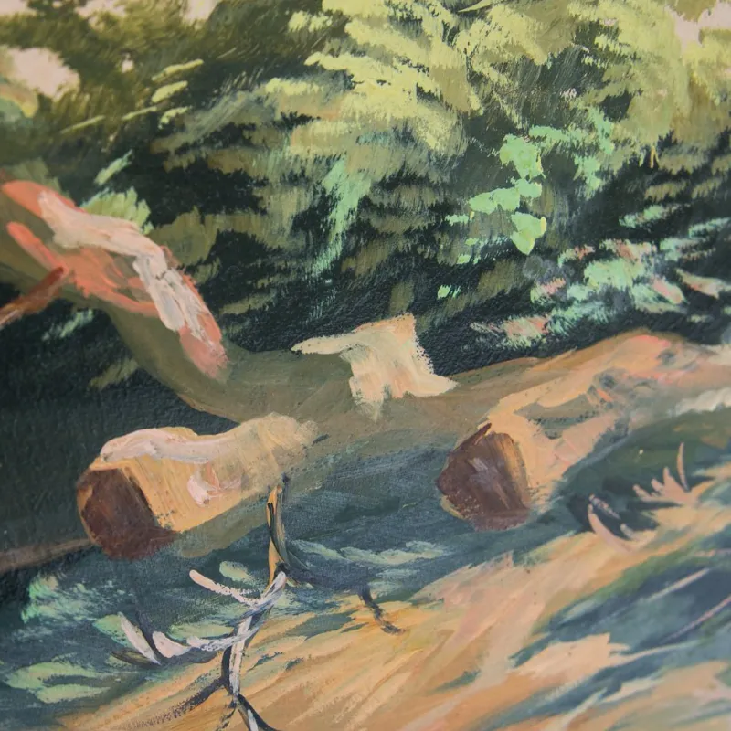 Pamono Landscape with a Hut, Oil on Canvas, Framed> Old Masters