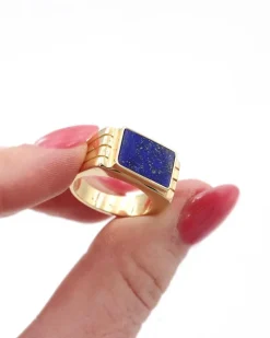 Pamono Lapis Lazuli Tank Ring><noscript><img width=