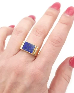 Pamono Lapis Lazuli Tank Ring><noscript><img width=