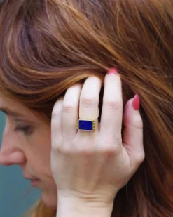 Pamono Lapis Lazuli Tank Ring><noscript><img width=