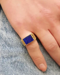 Pamono Lapis Lazuli Tank Ring><noscript><img width=