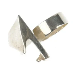 Pamono Lapponia A Space Series Silver Ring by Bjorn Weckstrom> Rings