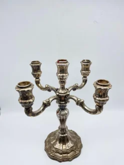 Outlet Pamono Large 925 Candlestick in Sterling Silver, 1920