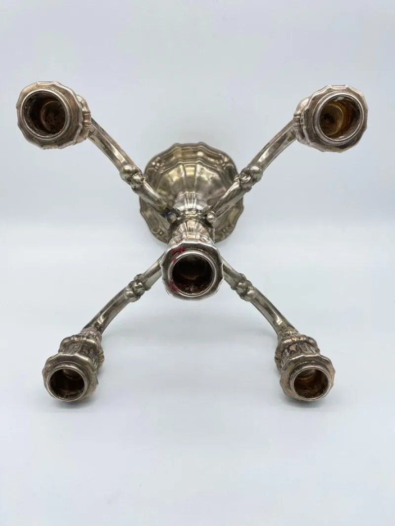 Outlet Pamono Large 925 Candlestick in Sterling Silver, 1920