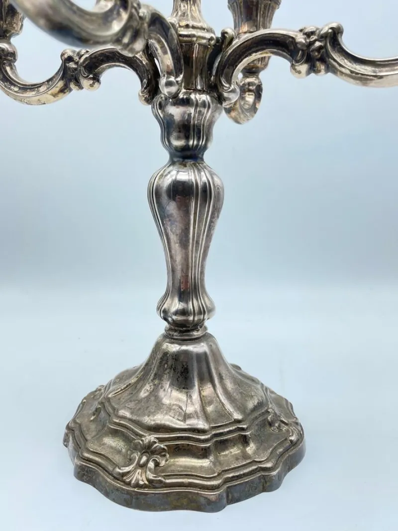 Outlet Pamono Large 925 Candlestick in Sterling Silver, 1920