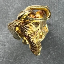 Online Pamono Large 18 Karat Yellow White Gold Dachshund Dog Charm Pendant with Ruby, 1950s
