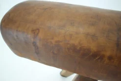 Pamono Large Adjustable Gymnastic Leather Pommel Horse, 1950s><noscript><img width=