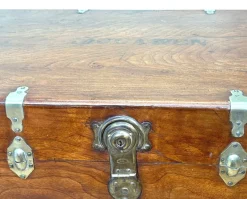 Online Pamono Large Antique American Military Camphor Campaign Trunk, 1860