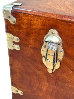 Online Pamono Large Antique American Military Camphor Campaign Trunk, 1860