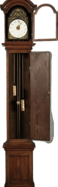 Pamono Large Antique Baroque Grandfather Clock in Oak, 1750