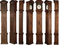 Pamono Large Antique Baroque Grandfather Clock in Oak, 1750