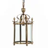 Pamono Large Antique Brass Porch Lantern from Faraday & Son> Ceiling Lights