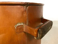 New Pamono Large Antique Copper Fireplace Log Holders, 1850s, Set of 3
