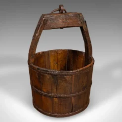 Pamono Large Antique Country Garden Well Bucket, 1800> Planters And Jardiniere