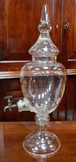 Pamono Large Antique Crystal Whiskey Dispenser, 1870> Glassware