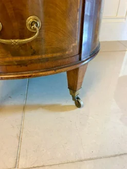 Pamono Large Antique Edwardian Inlaid Mahogany Freestanding Kidney Shaped Desk, 1900s><noscript><img width=