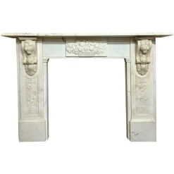 New Pamono Large Antique English Fireplace, 1860