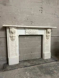 New Pamono Large Antique English Fireplace, 1860