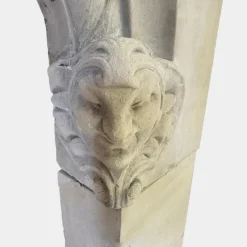 New Pamono Large Antique English Gothic Fireplace Mantel, 1790
