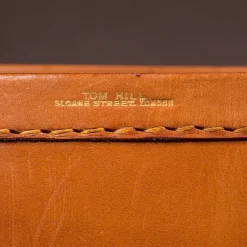 New Pamono Large Antique English Leather Suitcase