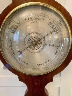 Pamono Large Antique George III Mahogany Banjo Barometer><noscript><img width=