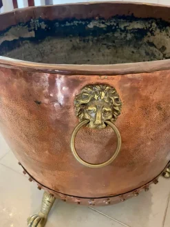 Discount Pamono Large Antique George III Copper and Brass Log Bin, 1800