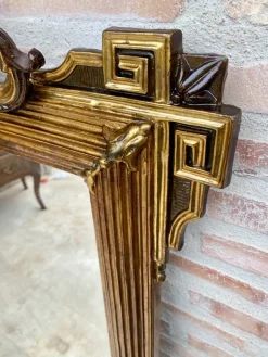 Pamono Large Antique Gold Leaf Ornate Carved Wall Mirror><noscript><img width=