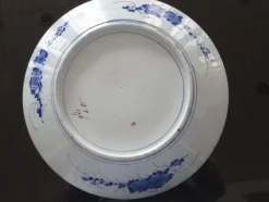 Pamono Large Antique Japanese Blue and White Porcelain Plate, 1800s><noscript><img width=