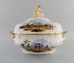 Clearance Pamono Large Antique Lidded Tureen in Hand-Painted Porcelain from Meissen