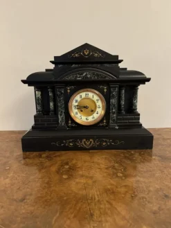 Pamono Large Antique Marble Mantle Clock, 1890> Clocks